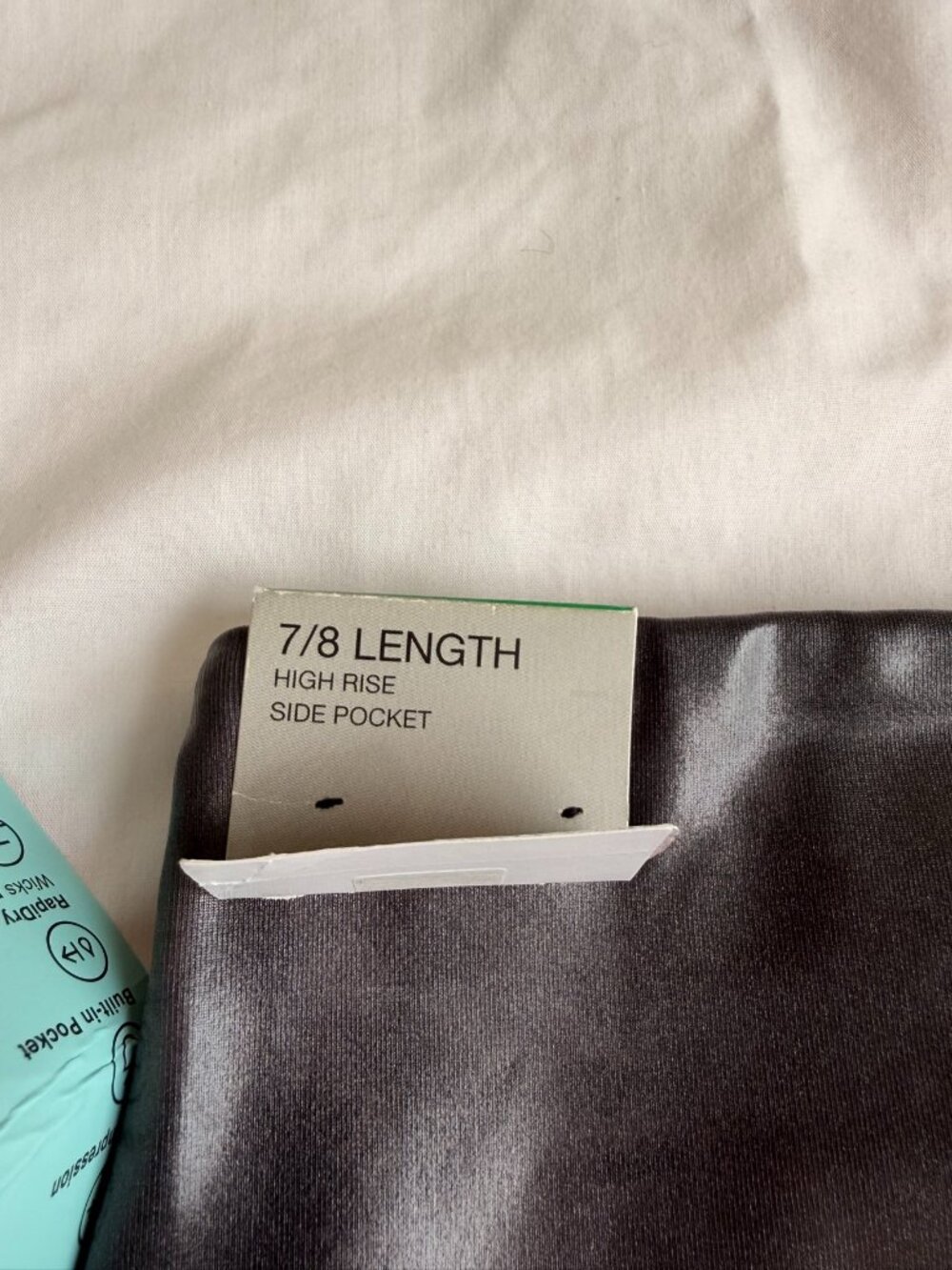 Ideology Metallic Charcoal High-Rise Leggings, L, NWT